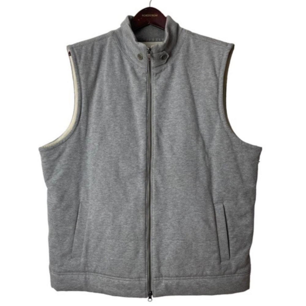 Banana Republic Gray Vest Men’s Large Jersey Full Zip